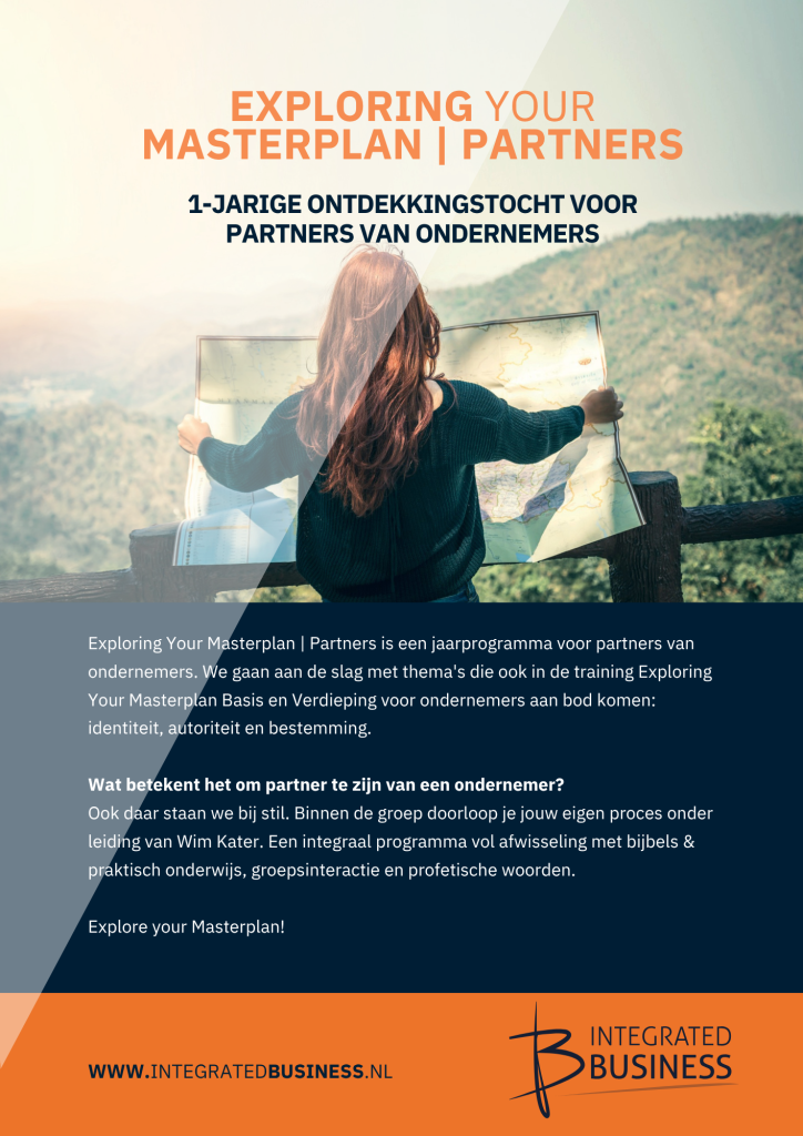 Flyer Exploring your Masterplan | Partners deelname editie 2025/2026.